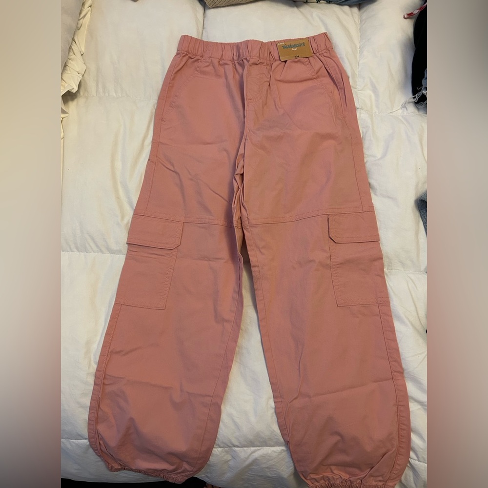 Kids Pink Cargo Pants